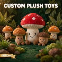 Jouets en peluche personnalisés en forme de champignons OEM ODM, champignons de forêt et châlottes en peluche, vente en gros, cadeau pour enfants