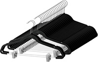 Vente en gros de cintres modernes en vrac antidérapants avec crochets pour pantalons cintres en velours