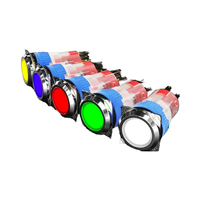 Interrupteur à bouton poussoir léger HBAN 250V 5A IP65 entièrement éclairé par LED en acier inoxydable avec bornes à broches pour usage industriel