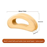 Planche de massage Gua Sha 2-en-1 en bois de hêtre carbonisé et brosse de massage ergonomique pour massage des tissus profonds, soin des épaules, du cou et du corps
