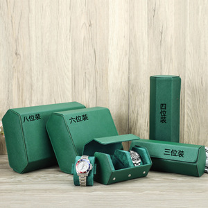 Nouvelle boîte de rangement pour montres en cuir Saffiano à 6 emplacements, portable, antichoc, pour collectionneur de montres mécaniques - Product Image 3