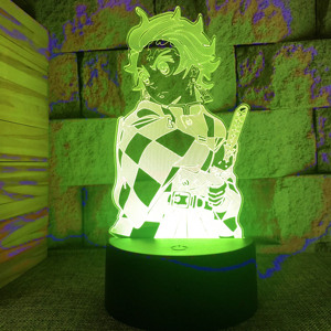 Lámpara Led de acrílico para dormitorio, luz de mesa 3d de Anime, Demon Slayer, bonito Kamen Nidouzi, regalo de cumpleaños decorativo, novedad - Product Image 3