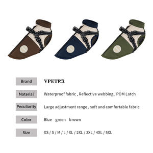 Personalizable de lujo estilo perro Jcaket impermeable a prueba de viento galgos ropa Golden Retrievers gatos franceses perfecto poliéster - Product Image 2