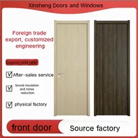 Puerta de Entrada de Madera Sólida Personalizada de Fábrica, Aislada Acústicamente y Resistente a la Humedad para Viviendas, Villas y Apartamentos, con Certificación de Prueba