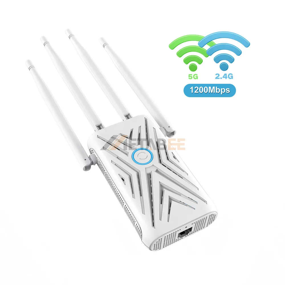 Amplificador de señal para el hogar, repetidor WiFi con antena externa, 1200Mbps, banda Dual, 2,4G, 2,4 GHz, 5G, 5GHz