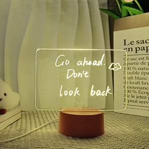 Tự làm dẫn ánh sáng ban đêm bảng tin phong cách hiện đại Acrylic Lưu ý Hội Đồng Quản trị Tái Ghi trống 3D sáng tạo bút Quà Tặng ABS Đèn Vật liệu cơ thể - Product Image 3