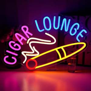 Acrylique Cigar Lounge Enseigne Au Néon pour Home Business Art Decor Salle De Réception Man Cave Smoke Shops Bar Party Store - Product Image 1