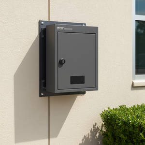 Buzón de Pared de Acero Vevor, 12.5x6.3x16.9 Pulgadas, Color Gris Oscuro, con Cerradura de Combinación, para Uso en Exteriores y Oficinas - Product Image 2