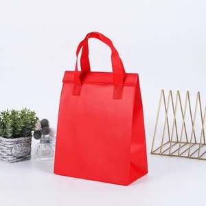 Sac isotherme portable réutilisable en PP non tissé avec feuille d'aluminium pour livraison de café et de repas, petit sac à emporter motif lettre - Product Image 4