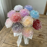 Clip à cheveux, étui de téléphone, porte-clés, thème floral, artisanat DIY, technique de colle coulante faite à la main, double rose luminescente, effet feu d'artifice