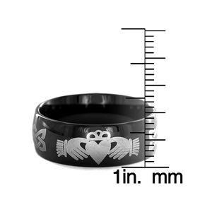 Eire Irlanda <span class=keywords><strong>oro</strong></span> Claddagh anillo Bijou Acier Inoxydable <span class=keywords><strong>cadena</strong></span> de <span class=keywords><strong>oro</strong></span> <span class=keywords><strong>18</strong></span> quilates anillo personalizado fabricante anillo negro para hombres - Product Image 5