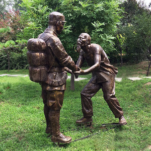 Figuras del Ejército Rojo, Escultura de Resina Hecha a Mano, Arte Tradicional para Exteriores, Montaje en Suelo, Guangdong - Product Image 2