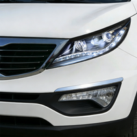OE 921013W720 921023W710 para KIA Sportage 2010-2014 Faro Delantero de Coche con Doble Lente LED Luces de Circulación Diurna
