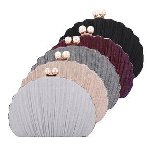Burgundy Glitter Pearl Shell Evening <strong>Bag</strong> <strong>for</strong> <strong>Wedding</strong> and Party <strong>Bag</strong> <strong>for</strong> Women <strong>Clutch</strong> <strong>Bag</strong> Pochette Femme Large Handbags - Product Image 6