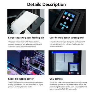 Automatique Numérique ZD350 Plus Traceur Graphique Machine Auto-alimentation Étiquette Feuille Contour Découpe A4 Papier Autocollant Découpe 0.01mm - Product Image 4