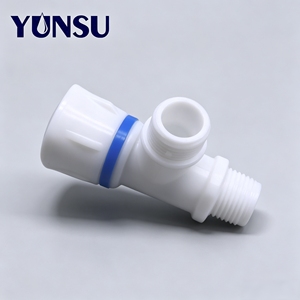 Válvula angular de cerámica DN15 de 1/2 pulgada, válvula angular sanitaria con tapa cuadrada para conexión de tuberías de agua fría - Product Image 5