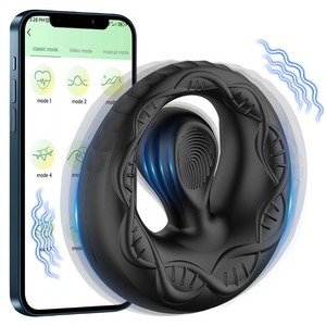 Anillo Vibrador de Silicona para Pene con Control Remoto y APP, 3 en 1, 10 Frecuencias Ajustables, Anillo para Pene, Tapón Anal, Vibrador - Product Image 1