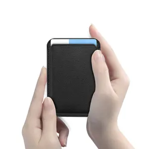 Super schlanker Schnapp verschluss abnehmbare Leder-Telefon abdeckung Drahtlose Ladekarten halter Brieftasche mit Magnet für iPhone 14 Pro max