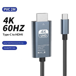 <span class=keywords><strong>Cable</strong></span> USB C <span class=keywords><strong>a</strong></span> HDTV 4K 60Hz 2M con revestimiento <span class=keywords><strong>de</strong></span> nailon/PVC para Tablet, <span class=keywords><strong>iPhone</strong></span> 15-17, MacBook, iPad, Proyector, Laptop - Product Image 6