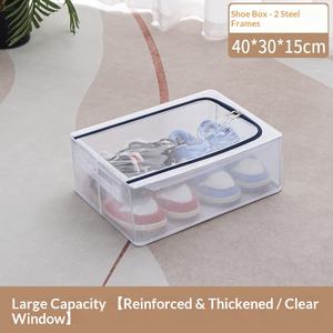 Organisateur de rangement pour vêtements transparent, lavable, pliable, 68L, style européen, anti-poussière, anti-humidité, panier de rangement, boîte de rangement - Product Image 4