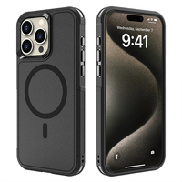 Protection combinée souple et dure deux en un avec anneau magnétique d'aspiration, coque de téléphone antichoc pour iPhone 15 15plus 15pro 15promax