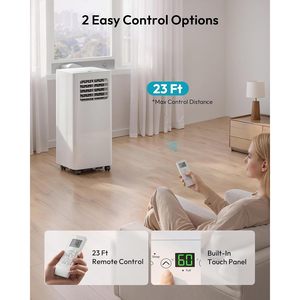 Aire Acondicionado Portátil de 11899 BTU, Solo Frío, con Control Remoto, Unidad de Plástico Blanca para Uso Doméstico - Product Image 4