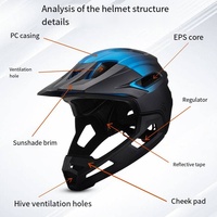 Nouvel arrivage Casque intégral Casque de vélo de montagne avec protection complète Casques de vélo avec revêtement en maille respirante