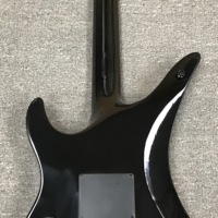 Sche.ter Syn.ster Custom Gloss Black Electric Guitar Mahogany Maple Neck Rosewood Fretboard Silver Pinstripes Foam Case-Fast
