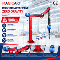 Grue à flèche combinée 3 tonnes 5m, grue portique à bras pliant intelligent avec flèche rotative pour système d'atelier
