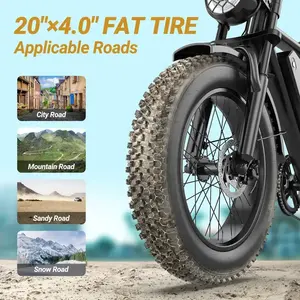 Vélo Électrique 48V 20AH 250W Fatbike HEADEER BK20 – Vélo Électrique de Ville et VTT – Entrepôt UE – Direct Usine - Product Image 4