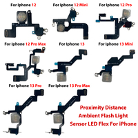 Câble flexible capteur de proximité et d'environnement pour flash LED iPhone 12 13 14 Pro Max, module flash, pièces de réparation pour téléphone portable