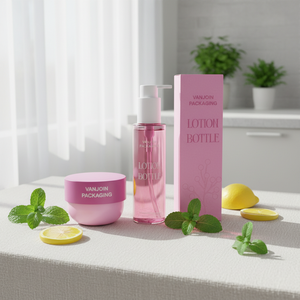 Flacon de lotion PET 100 ml rouge, <span class=keywords><strong>bleu</strong></span>, gris, blanc avec pompe blanche, pot cosmétique PP, impression, ensemble de soins de la peau, faux cils, <span class=keywords><strong>shampoing</strong></span> - Product Image 3