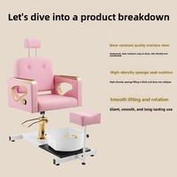 Fauteuil de pédicure pour salon de coiffure, nouveau style, réglable en hauteur, pivotant, pliable, multifonctionnel, canapé de massage spa