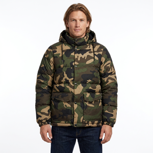 Blouson bomber camouflage unisexe personnalisé avec tissu enduit résistant à l'eau, design formel et production OEM - Product Image 1