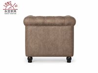 Fauteuil Chesterfield classique, fauteuil individuel vintage en cuir capitonné, fauteuil d'appoint pour salon, fauteuil de détente, mobilier de maison