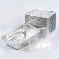 Boîte à lunch en aluminium pur, récipient jetable en aluminium résistant aux hautes températures, barquette en aluminium pour emballage à emporter en gros
