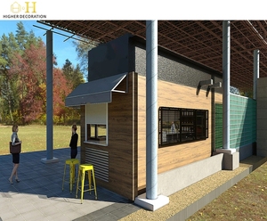 Boutique Kiosque à café Stone Look Comptoir <span class=keywords><strong>de</strong></span> café <span class=keywords><strong>de</strong></span> haute qualité Kiosque à café pour centre commercial à vendre - Product Image 5