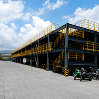 Structure de stationnement multi-niveaux préfabriquée en acier, abri de voiture modulaire, garage, hangar pour projets de bâtiments commerciaux