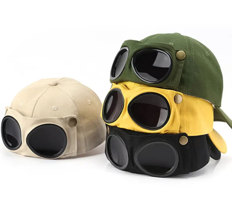 파일럿 모자 안경 모자 야외 활동 등산 낚시 남여 야구 모자 태양 바이저