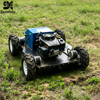 Tondeuse à gazon RC industrielle autopropulsée 4 temps, 9 CV, télécommandée, portée 500 m, 4x4, sur chenilles