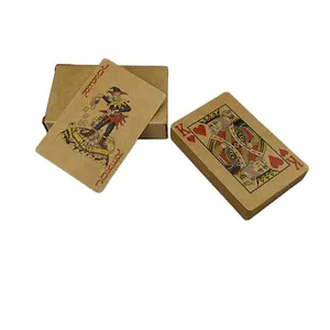 Hot Sale Custom Kraft Paper 57*87mm Poker Playing Cards With Box