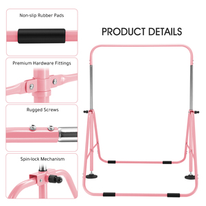 Barres de <span class=keywords><strong>gymnastique</strong></span> haute <span class=keywords><strong>barre</strong></span> d'entraînement rose d'<span class=keywords><strong>extérieur</strong></span> pour adultes - Product Image 6