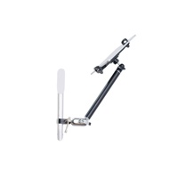 Support de tablette portable en alliage d'aluminium pour diffusion en direct, avec pince pour micro, pliable pour une prise en charge sécurisée des téléphones et tablettes, universel