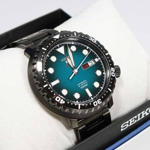 S No. Reloj Mecánico Automático para Hombre SRPC65 Azul-Verde con Doble Calendario, Resistente al Agua, Correa de 22mm, Servicio de Compra Incluido - Product Image 1