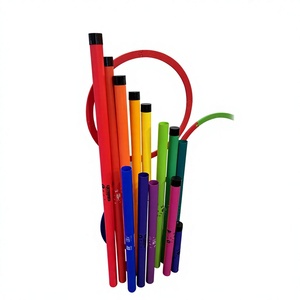 Clochettes à main arc-en-ciel à 8 notes, instrument de percussion Orff, carillons en plastique colorés pour l'éducation précoce <span class=keywords><strong>des</strong></span> enfants - Product Image 4