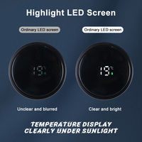 Botella con aislamiento de agua caliente con LED Pantalla de temperatura en tiempo real Vaso Taza térmica de vacío inteligente portátil de acero inoxidable