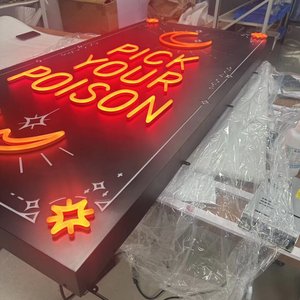 Letrero Personalizado con Base Metálica, Letrero Luminoso de Neón, Base Metálica Resistente, Caja de Luz LED para Decoración de Tiendas, Caja de Luz de Neón - Product Image 6