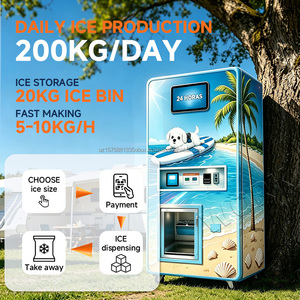 YISO Factory price customizable gas sations commercial ice maker for automatic packaging <b>ATM</b> ice <b>vending</b> <b>machine</b> - Product Image 4