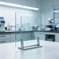 Verre ultra-clair de qualité supérieure pour usage électronique, surface plate et lisse, personnalisable pour plaque de protection d'instrument