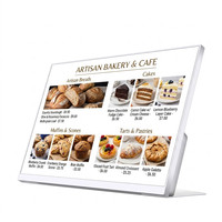 Papan Menu Digital Android 23,8 Inci untuk Toko Minuman, Meja Pemesanan, Layar Signage Menu Elektronik